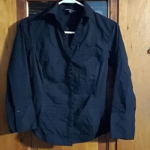 Zac & Rachel black Blouse Petite Small